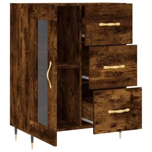 Komoda boja dimljenog hrasta 69,5x34x90 cm konstruirano drvo - Dimljeni hrast 1 Cijena