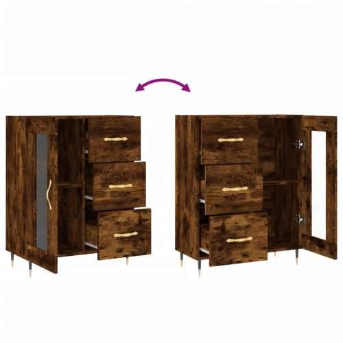Komoda boja dimljenog hrasta 69,5x34x90 cm konstruirano drvo - Dimljeni hrast 1 Cijena