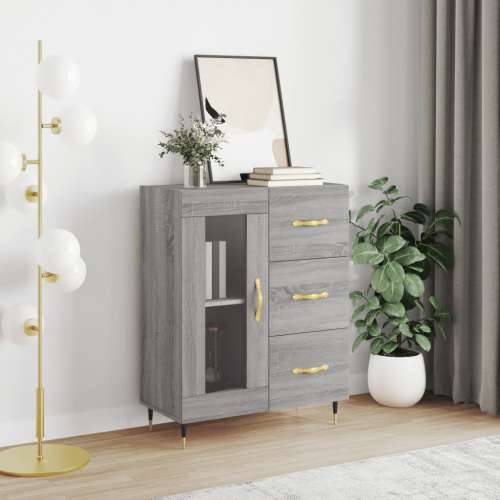 Komoda boja hrasta sonome 69,5 x 34 x 90 cm konstruirano drvo - Sivi hrast sonoma 1 Cijena