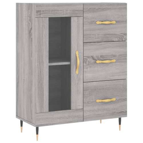 Komoda boja hrasta sonome 69,5 x 34 x 90 cm konstruirano drvo - Sivi hrast sonoma 1 Cijena