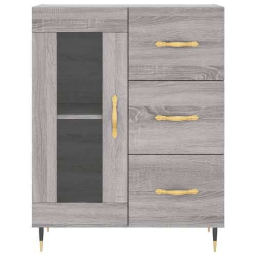 Komoda boja hrasta sonome 69,5 x 34 x 90 cm konstruirano drvo - Sivi hrast sonoma 1 Cijena