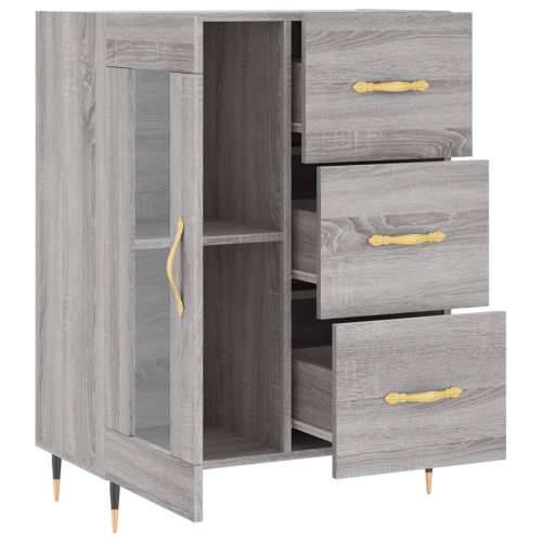 Komoda boja hrasta sonome 69,5 x 34 x 90 cm konstruirano drvo - Sivi hrast sonoma 1 Cijena