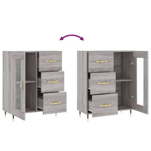 Komoda boja hrasta sonome 69,5 x 34 x 90 cm konstruirano drvo - Sivi hrast sonoma 1 Cijena