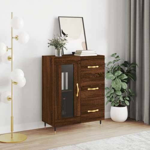 Komoda boja smeđeg hrasta 69,5x34x90 cm od konstruiranog drva - Smeđi hrast 1 Cijena
