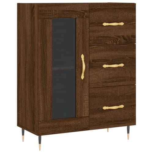 Komoda boja smeđeg hrasta 69,5x34x90 cm od konstruiranog drva - Smeđi hrast 1 Cijena
