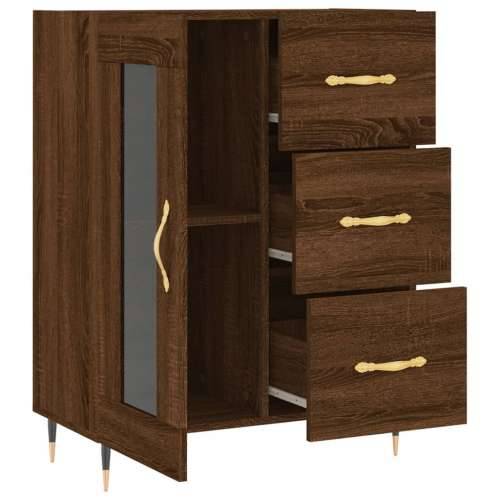 Komoda boja smeđeg hrasta 69,5x34x90 cm od konstruiranog drva - Smeđi hrast 1 Cijena