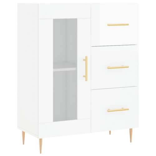 Komoda sjajna bijela 69,5x34x90 cm od konstruiranog drva Visoko sjajno bijela 1 Cijena