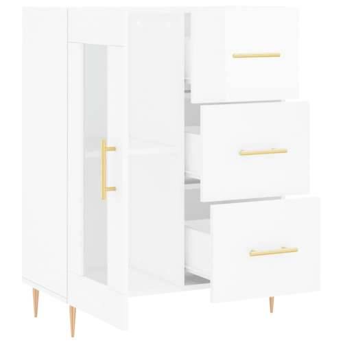 Komoda sjajna bijela 69,5x34x90 cm od konstruiranog drva Visoko sjajno bijela 1 Cijena