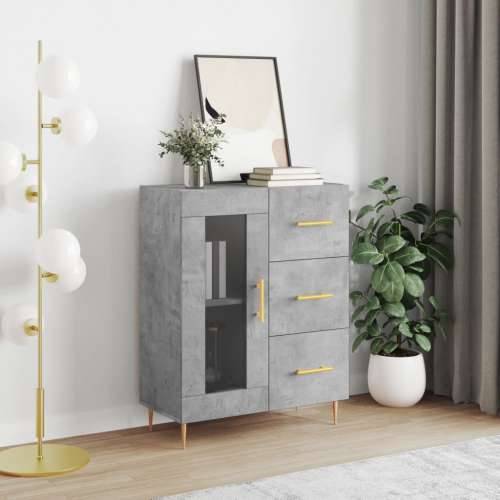 Komoda siva boja betona 69,5x34x90 cm od konstruiranog drva - Beton siva 1 Cijena