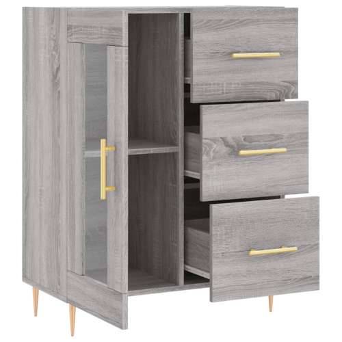 Komoda boja hrasta sonome 69,5 x 34 x 90 cm konstruirano drvo - Sivi hrast sonoma 1 Cijena