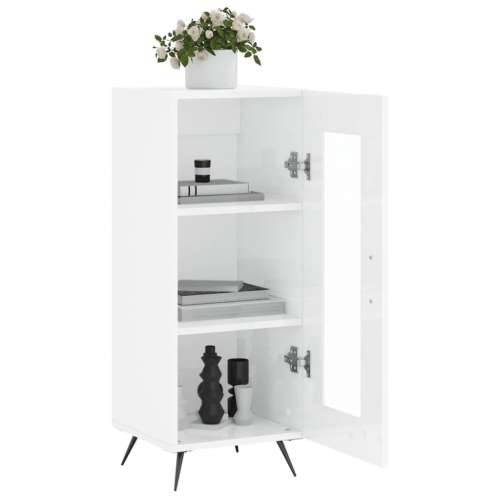 Komoda sjajna bijela 34,5 x 34 x 90 cm od konstruiranog drva - Visoko sjajno bijela 1 Cijena
