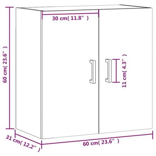 Zidni ormarić boja smeđeg hrasta 60x31x60 cm konstruirano drvo - Smeđi hrast 1 Cijena