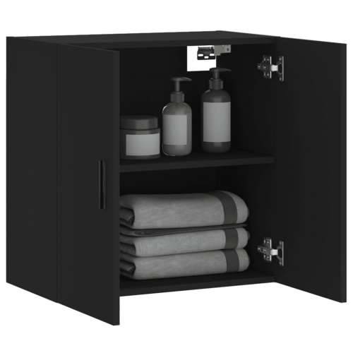 Zidni ormarić crni 60 x 31 x 60 cm od konstruiranog drva - Crna 1 Cijena