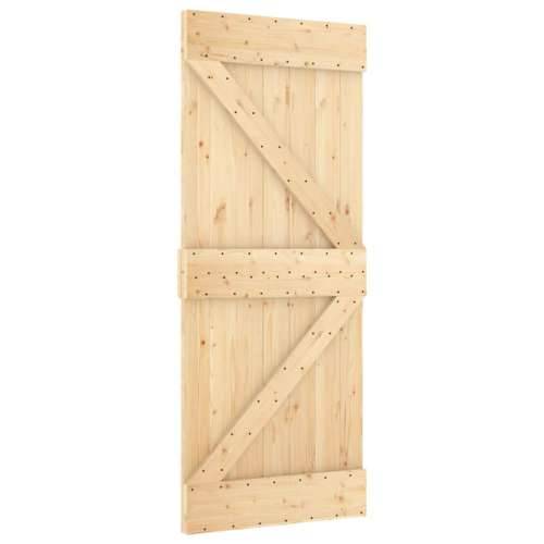 Klizna vrata s priborom za montažu 80 x 210 cm masivna borovina Cijena