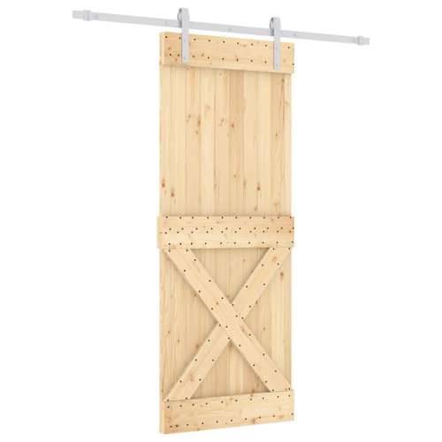 Klizna vrata s priborom za montažu 80 x 210 cm masivna borovina Cijena