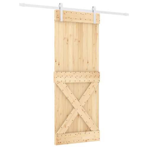Klizna vrata s priborom za montažu 80 x 210 cm masivna borovina Cijena