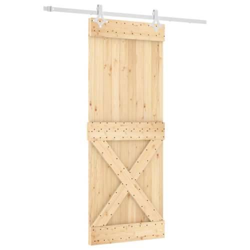 Klizna vrata s priborom za montažu 80 x 210 cm masivna borovina Cijena