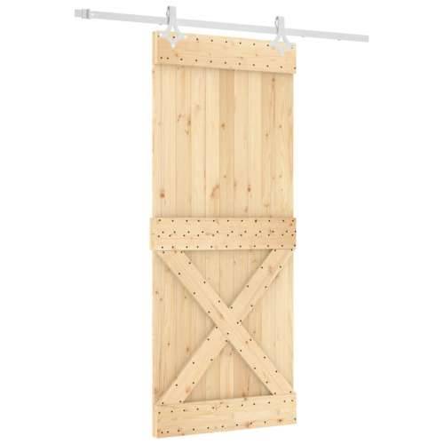 Klizna vrata s priborom za montažu 85 x 210 cm masivna borovina Cijena