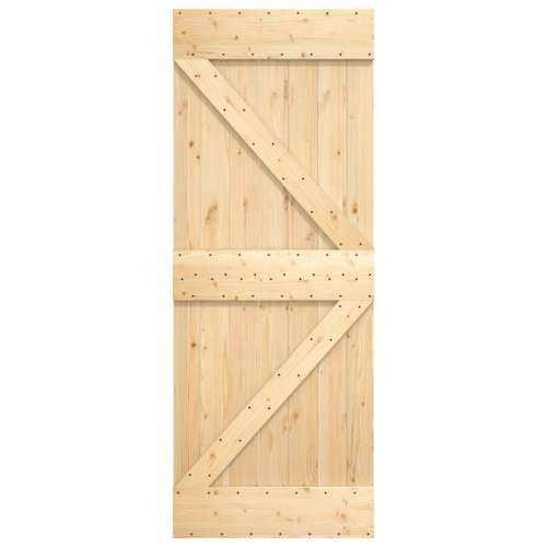 Klizna vrata s priborom za montažu 80 x 210 cm masivna borovina Cijena