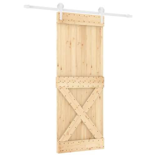 Klizna vrata s priborom za montažu 80 x 210 cm masivna borovina Cijena