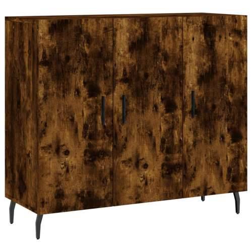 Komoda boja dimljenog hrasta 90 x 34 x 80 cm konstruirano drvo - Dimljeni hrast 1 Cijena