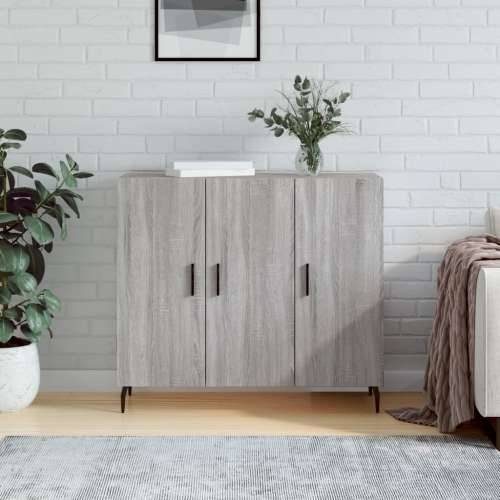 Komoda boja hrasta sonome 90 x 34 x 80 cm konstruirano drvo - Sivi hrast sonoma 1 Cijena