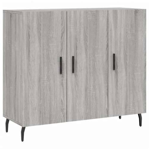 Komoda boja hrasta sonome 90 x 34 x 80 cm konstruirano drvo - Sivi hrast sonoma 1 Cijena