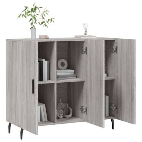 Komoda boja hrasta sonome 90 x 34 x 80 cm konstruirano drvo - Sivi hrast sonoma 1 Cijena