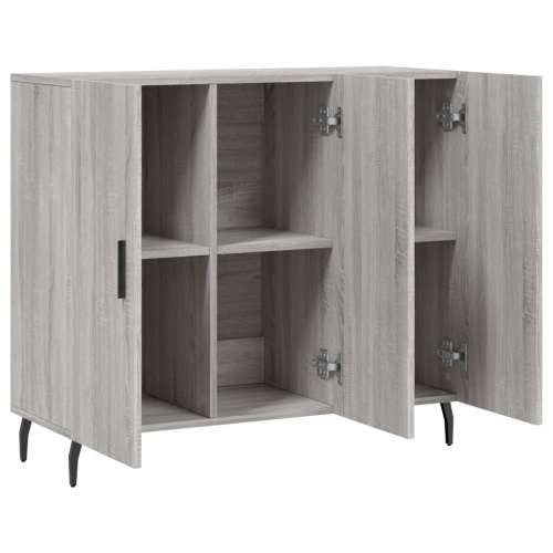 Komoda boja hrasta sonome 90 x 34 x 80 cm konstruirano drvo - Sivi hrast sonoma 1 Cijena