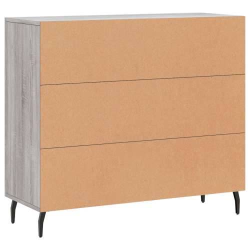Komoda boja hrasta sonome 90 x 34 x 80 cm konstruirano drvo - Sivi hrast sonoma 1 Cijena