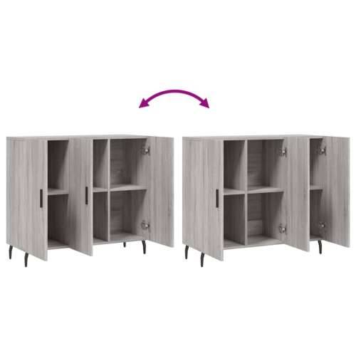 Komoda boja hrasta sonome 90 x 34 x 80 cm konstruirano drvo - Sivi hrast sonoma 1 Cijena