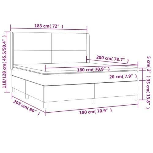 Krevet s oprugama i madracem crni 180x200 cm baršunasti - Crna 180 x 200 cm Gladak dizajn Cijena