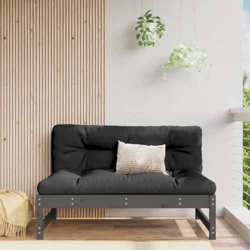 Srednja sofa sivi 120x80 cm od masivne borovine - Siva boja bora 1 srednja sofa Cijena