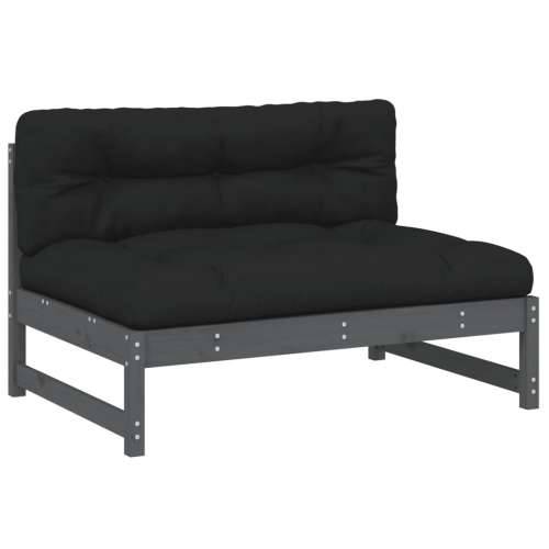 Srednja sofa sivi 120x80 cm od masivne borovine - Siva boja bora 1 srednja sofa Cijena