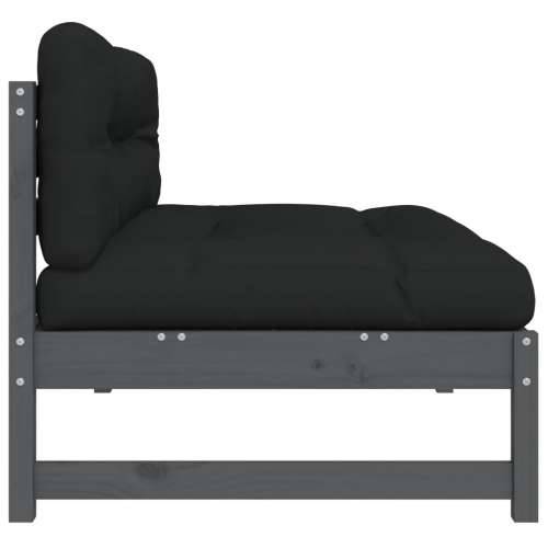 Srednja sofa sivi 120x80 cm od masivne borovine - Siva boja bora 1 srednja sofa Cijena