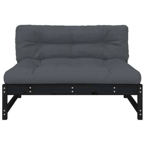 Srednja sofa crni 120x80 cm od masivne borovine - Crna boja bora 1 srednja sofa Cijena