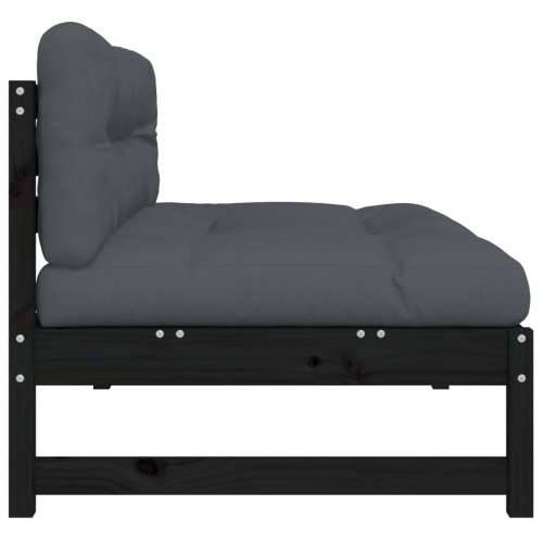 Srednja sofa crni 120x80 cm od masivne borovine - Crna boja bora 1 srednja sofa Cijena