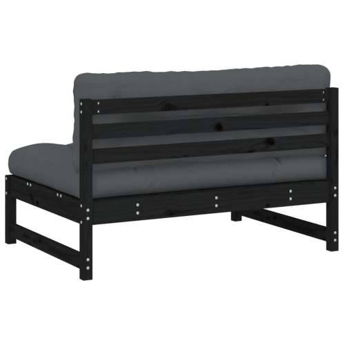 Srednja sofa crni 120x80 cm od masivne borovine - Crna boja bora 1 srednja sofa Cijena