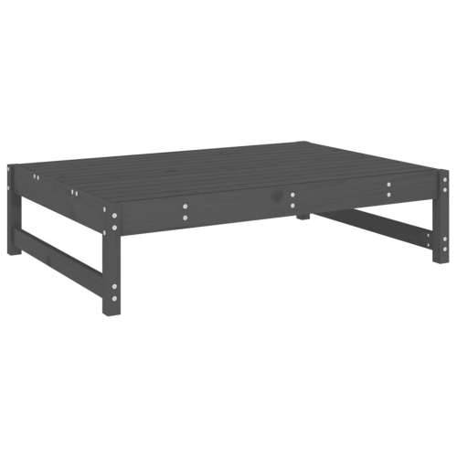 Vrtni tabure sivi 120 x 80 cm od masivne borovine - Siva boja bora 1 naslon za noge Cijena