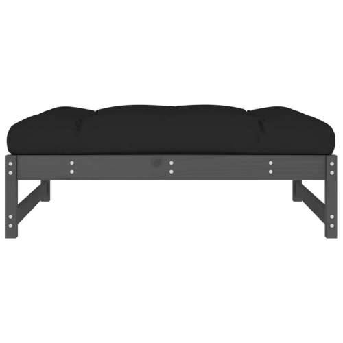 Vrtni tabure sivi 120 x 80 cm od masivne borovine - Siva boja bora 1 naslon za noge Cijena