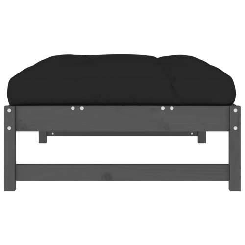 Vrtni tabure sivi 120 x 80 cm od masivne borovine - Siva boja bora 1 naslon za noge Cijena