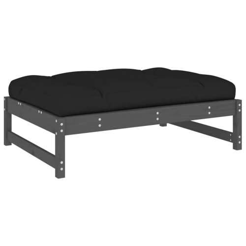Vrtni tabure sivi 120 x 80 cm od masivne borovine - Siva boja bora 1 naslon za noge Cijena