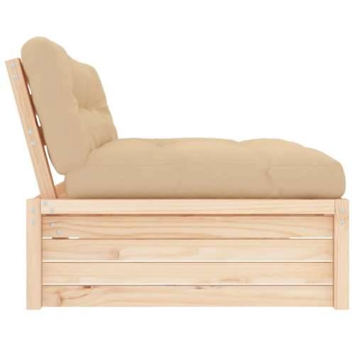 Srednja sofa 120x80 cm od masivne borovine - Prirodna boja bora 1 srednja sofa Cijena