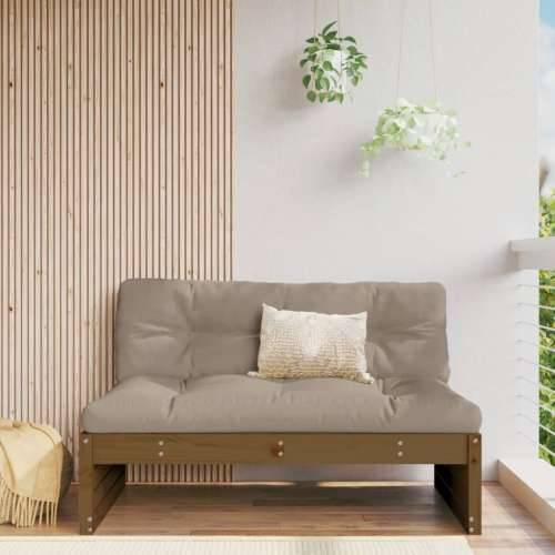 Srednja sofa boja meda 120x80 cm od masivne borovine - Smeđa boja bora 1 srednja sofa Cijena