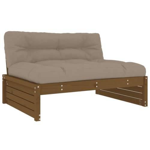 Srednja sofa boja meda 120x80 cm od masivne borovine - Smeđa boja bora 1 srednja sofa Cijena