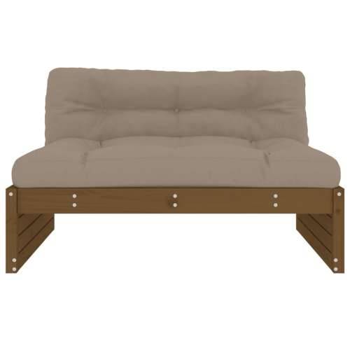 Srednja sofa boja meda 120x80 cm od masivne borovine - Smeđa boja bora 1 srednja sofa Cijena