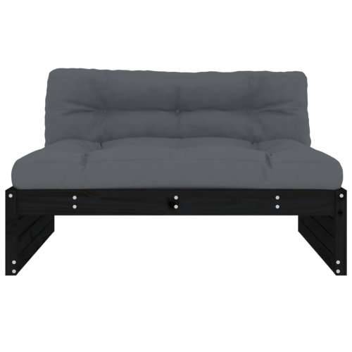 Srednja sofa crni 120x80 cm od masivne borovine - Crna boja bora 1 srednja sofa Cijena