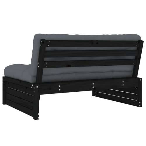 Srednja sofa crni 120x80 cm od masivne borovine - Crna boja bora 1 srednja sofa Cijena