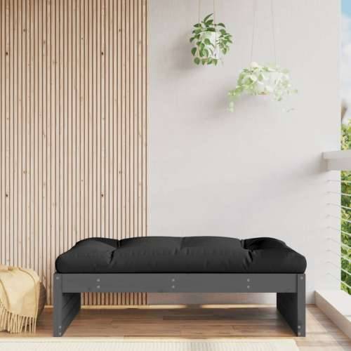Vrtni tabure sivi 120 x 80 cm od masivne borovine - Siva boja bora 1 naslon za noge Cijena