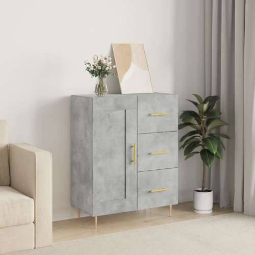 Komoda siva boja betona 69,5x34x90 cm od konstruiranog drva - Beton siva 1 Cijena